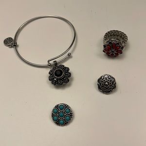 Bracelet and Ring with Interchangeable Pendants